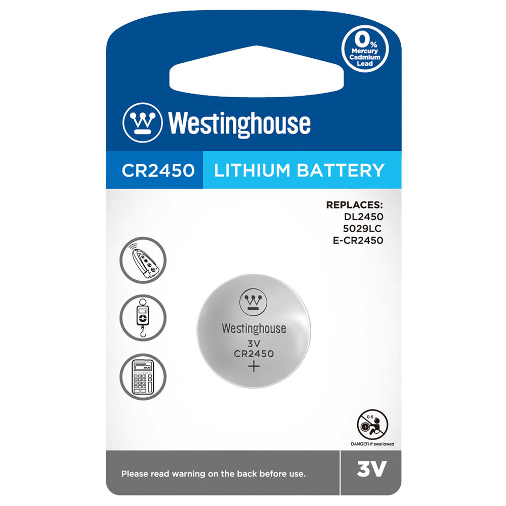 Pila Tipo Boton Cr2450 Westinghouse image number 0.0